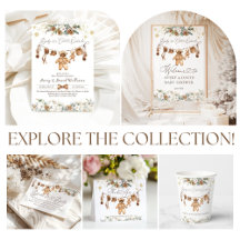 Brown Bear Clothes Line Cold Outside Baby Shower