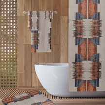 Modern Taupe Denim and Rust Home Decor Collection 