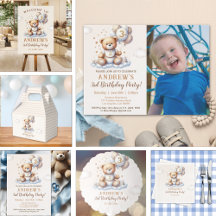 Cute 3rd Birthday Party – Brown Teddy Bear