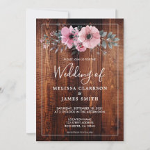 Watercolor floral rustic barn wood wedding