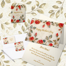 Red Gold Roses Mother's Day Collection