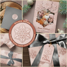 Snowflake Fantasy–Dusty Pink & Rose Gold Glitter