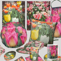 Vintage style colorful tulips 