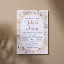 Earthy Boho Oval Arch Wedding Suite