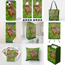 Silly Sloth Relaxing In A Tree