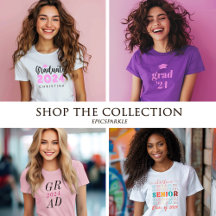 Modern Elegant Class Of 2024 Graduation T-Shirts