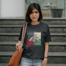 Vintage Bee Insect Colorful Illustration