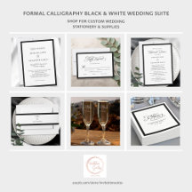 Elegant Black & White Wedding Suite · Formal Style