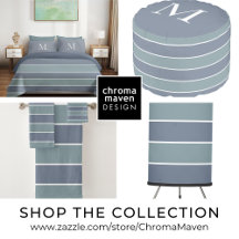 Dorm Decor   Modern Dusty Blue Green Stripes