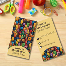 Fun Teacher Education Tutor Colorful Pen Pattern