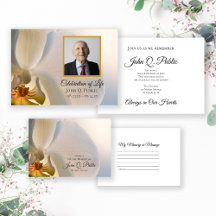 White Orchid Flower Funeral Memorial