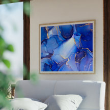 Abstract Blue Gold Art Home & Gifts