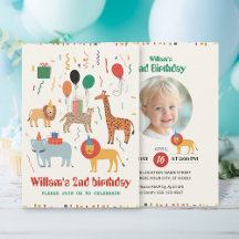 Jungle Animal 2nd Birthday Collection