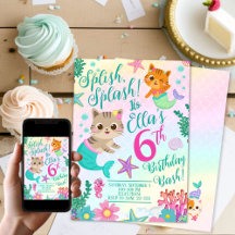 Meow-maid Cat Mermaid Party