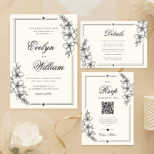 Elegant Calligraphy Floral Wedding Collection
