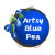 Artsy Blue Pea