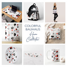 Colorful Bauhaus Geometric Pattern Home Collection
