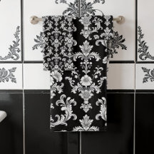 Victorian Black and White Damask Home
