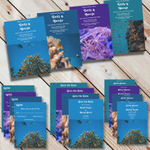 Elegant Navy Blue Coral Reefs Nautical Collection