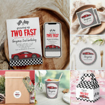 Two Fast Race Car Boy 2nd Birthday Party 