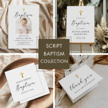 Minimalist Script Baptism Collection