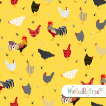 Modern Geometric Memphis style Chicken Farm