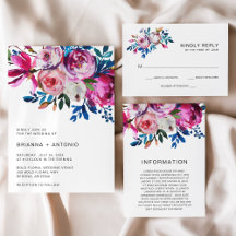 Elegant Pink Floral Modern Wedding