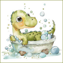 Cute Bathing Dinosaurs – Adorable Dino Fun