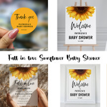 FALL IN LOVE SUNFLOWER BABY SHOWER COLLECTION