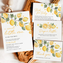 Sweet Little One Lemon Baby Shower Collection