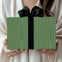 Simple Vintage Olive Sage Green Gradient Striped