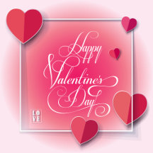 Valentines Day Romantic Modern Design Gifts Cards