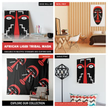 African Ligbi Tribal Mask Wall Art 