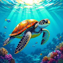 Sea Turtle Ocean Elegance Collection