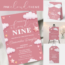 Pink Cloud Theme Baby Shower