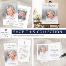 Modern Funeral Photo In Loving Memory (BL-F2B-C2)