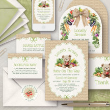 Locally Grown Farmer's Market Baby Shower