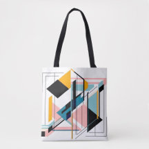 Stylish abstract geometric design Tote Bags