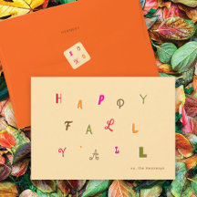 FESTIVE FONT "HAPPY FALL Y'ALL" 