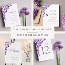 Purple Lovebirds Secret Garden Wedding