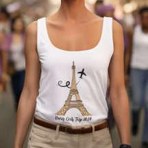 Chic Eiffel Tower Paris Trip T-Shirts & Gifts