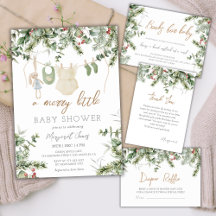 A Merry Little   Boho Girl Winter Baby Shower