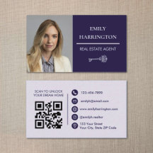 Classic Key Purple Real Estate Agent Branding