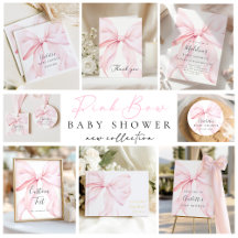 NEW Pink Bow Baby Shower
