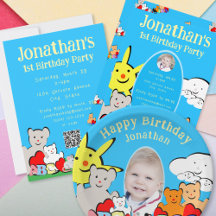 Custom Fun Cute Animals Birthday Party Collection