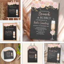 Brunch and Bubbly Bridal Shower Elegant Flowers