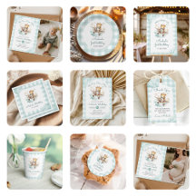 Airplane Teddy Bear Pastel Birthday