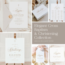 Modern Elegant Script Baptism & Christening