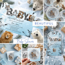 Baby Its Cold Outside Winter Animals Baby Shower 
