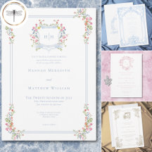 Vintage Luxury European Wedding Invitations